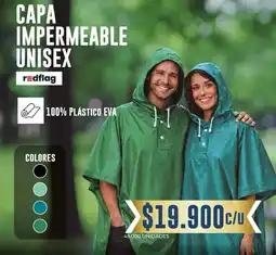 Tiendas D1 Capa impermeable unisex oferta