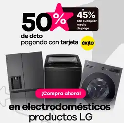 Éxito Lg en electrodomésticos productos oferta