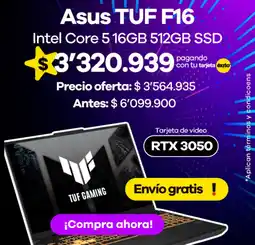 Éxito Asus tuf f16 oferta