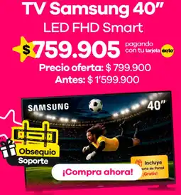 Éxito Samsung tv 40″ led fhd smart oferta