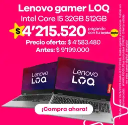 Éxito Lenovo gamer loq oferta