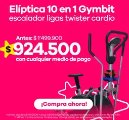 Éxito Elíptica 10 en 1 gymbit escalador ligas twister cardío oferta