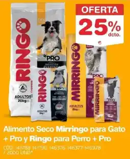 Makro Mirringo alimento seco para gato + pro y ringo para perro + pro oferta