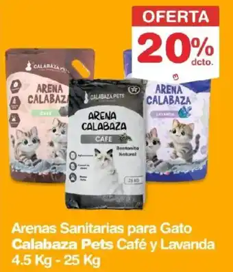 Arenas sanitarias para gato calabaza pets café y lavanda