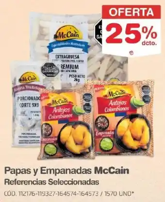 McCain papas y empanadas referencias seleccionadas