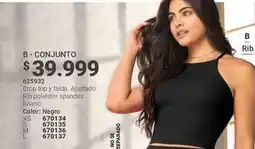 Carmel Xs - conjunto 625932 crop top y falda oferta