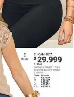 Carmel Dorado - c - camiseta 615748 oferta