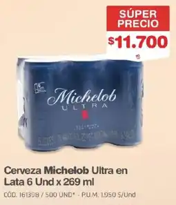 Makro Michelob cerveza ultra en lata oferta