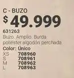 Carmel Xs - c - buzo 6312363 oferta