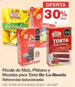 Makro De la abuela fécula de maíz, plátano y mezclas para torta referencias seleccionadas oferta