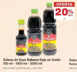Makro Sakura salsas de soya baja en sodio oferta