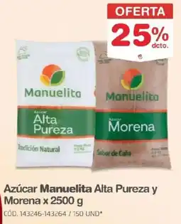 Makro Manuelita azúcar alta pureza y morena oferta