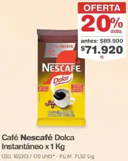 Makro Nescafé café dolca instantáneo oferta