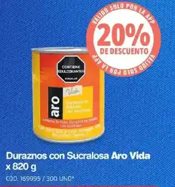 Makro Aro duraznos con sucralosa vida oferta