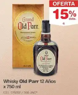 Makro Old parr whisky 12 años oferta