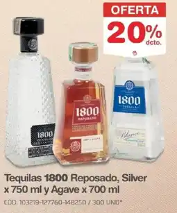 Makro 1800 tequilas reposado, silver oferta