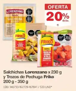 Makro Lorenzano salchichas oferta