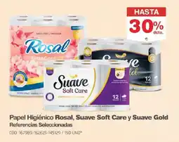 Makro Rosal, suave soft care y suave gold papel higiénico referencias seleccionadas oferta