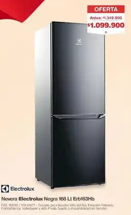 Makro Electrolux nevera negra oferta