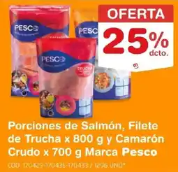 Makro Pesco porciones de salmón, filete de trucha oferta