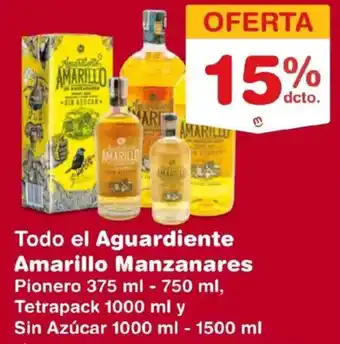 Amarillo manzanares todo el aguardiente pionero