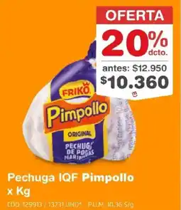 Makro Iqf pechuga pimpollo oferta