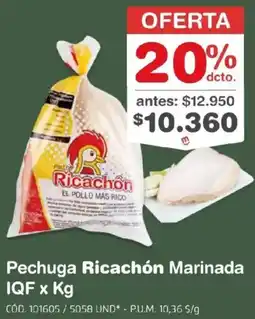 Makro Iqf pechuga ricachón marinada oferta