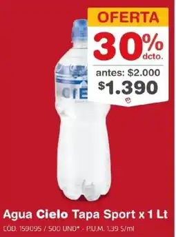 Makro Cielo agua tapa sport oferta