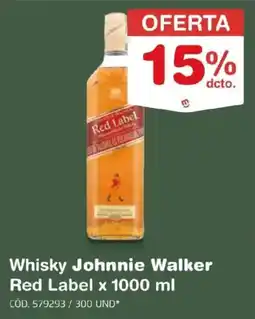 Makro Johnnie walker whisky red label oferta