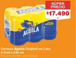 Makro Aguila cerveza original en lata oferta