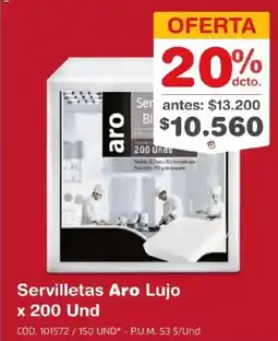 Makro Aro servilletas lujo oferta
