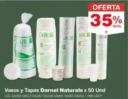 Makro Darnel naturals vasos y tapas oferta