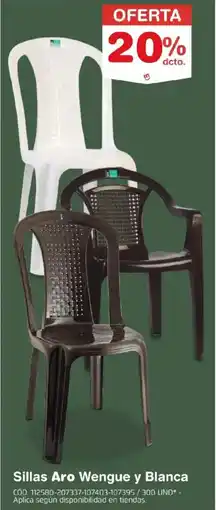 Makro Aro wengue y blanca sillas oferta