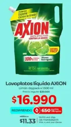 Olímpica Axion lavaplatos líquido oferta