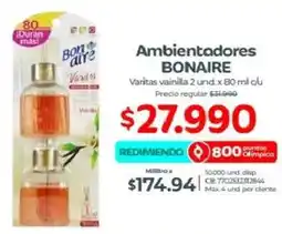 Olímpica Bonaire ambientadores varitas vainilla oferta
