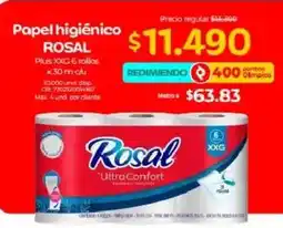Olímpica Rosal papel higiénico oferta