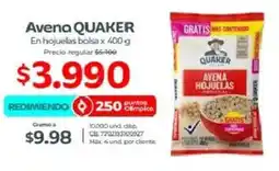 Olímpica Quaker avena en hojuelas bolsa oferta