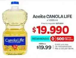 Olímpica Canola life aceite oferta