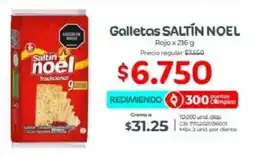 Olímpica Saltín noel galletas rojo oferta