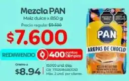 Olímpica Pan mezcla maiz dulce oferta