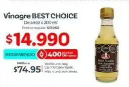 Olímpica Best choice vinagre de arroz oferta