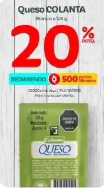 Olímpica Colanta queso blanco oferta