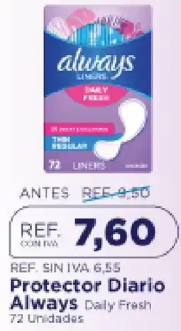 FarmaTodo Protector Diario Always oferta