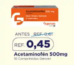 FarmaTodo Acetaminofén 10 Comprimidos Genven oferta
