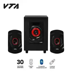 Falabella Minicomponente 2.1 30w Rms Radio Fm Puerto USB Sd oferta