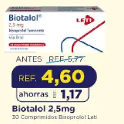 FarmaTodo Biotalol 30 Comprimidos Bisoprolol Lati oferta