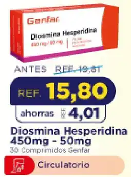 FarmaTodo Diosmina Hesperidina 30 Comprimidos Genfar oferta