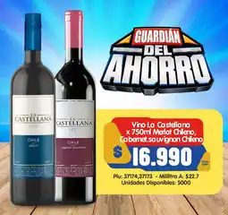 Surtifamiliar Vino La Castellana Merlot Chileno, Cabernet sauvignon Chileno oferta