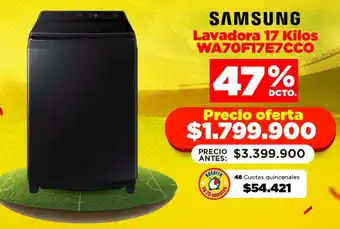 SAMSUNG Lavadora WA70F17E7CCO