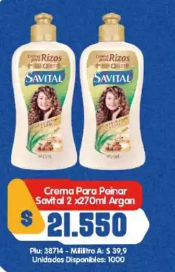 Surtifamiliar Crema Para Peinar Savital Argan oferta
